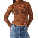 Free People NWT! Hello There Animal Print Smocked Crop Top - Size Small Photo 0