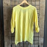 NWT Oh My Gauze! Womens Tunic S/M Light Yellow Ruched Sleeve Boho Hippie Photo 2