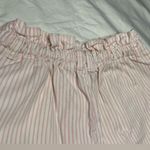 Urban Outfitters Pink and White Pinstripe High Waist Shorts Small Photo 6