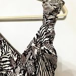 Aritzia Wilfred Veda animal print ruched mini dress in Giselle black Photo 2