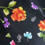 Vintage 90s Black Floral Skirt Size M Photo 4