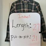 st. john's bay St John’s Bay Women’s Plaid Long Sleeve Button Down, Green, Blue, size M Photo 4