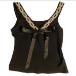 Kay Celine Black sleeveless sweater with beaded detail & bow‎ Photo 1