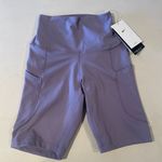 Nike One Dri-Fit Purple High Rise 8” Length Athletic Biker Shorts Sz XS NWT Photo 0