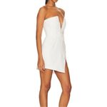 NWOT Sau Lee Fleur white 3d floral strapless Mini Dress sz 12 Photo 1