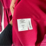 NY&C Pink Cotton Blend Button Front Tie Neck Pleated Fit & Flare Shirt Dress Size XS Photo 9