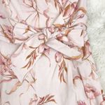 Antonio Melani Pink Floral One Shoulder Jumpsuit Belted Linen Blend Size 0 New Photo 5