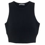 Maniere De Voir NWT  Knitted Contour Top Black Size Large Photo 0