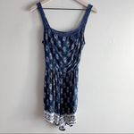 Abercrombie & Fitch • Floral Lace Trim Romper in Navy, Cutout Back, Size Small Photo 1