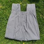 Urban Outfitters S Gingham Slim St Leg Pant Elastic Waist High Rise Black Check Photo 3