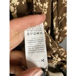 Hapsho Brown Floral Elastic Sleeve Dress Size Medium NWOT Photo 5