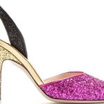 The Attico Diletta Tri Color Pink Gold Black Glitter Pumps Heels Shoes 37 NWOB Size 6 Photo 0