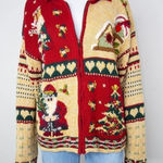 Vintage BonWorth Christmas sweater, 3D, Santa Clause, cardinal, M Red Size M Photo 0