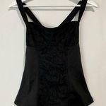 DNA Couture Women’s Crisscross Back Mock Corset Lace Tank Top Black NWOT Photo 1