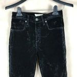 Free People Black Velvet Skinny Jeans Size 26 Photo 6