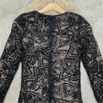 Tea & Cup NWT  Los Angeles Bodycon Sequined Cocktail Dress Longsleeve in Black M Photo 7