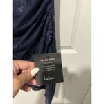 Lulus  Wondrous Sparkle Navy Blue Floral Sequin Bodycon Mini Dress Size Medium NW Photo 6