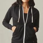 American Giant Women's Lightweight Full Zip Black Solid Sweatshirt XL Made USA Photo 0