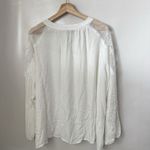 Torrid Natura Viscose White Lacey Blouse Flowy Portugal Peasant Boho Western Top 1X Photo 1
