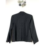 J. JILL Brocade Textured Jacket Black Floral Collar Raglan Sleeve Stretch Medium Photo 2