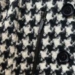 Sofia Cashmere Black and White Houndstooth Trench Coat Size 8 Photo 13