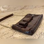 Kate Spade  Knightsbridge Byrd Clutch Handbag Chestnut Brown Patent Leather Photo 3