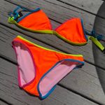 Amazon Bright orange multi colored strap bikini Photo 0