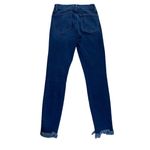 frame denim  Le Skinny de Jeanne Crop Jeans Shredded Hem Size 26 Photo 3