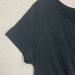 Zyia  Active womens large black dark gray crop short sleeve shirt twist gym lulu Photo 5