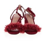 Topshop NEW Burgundy Doodle Heels Photo 1