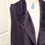 Anama USA NEW Anama Navy Open Front Long Cardigan Vest Faux Fur Small S Photo 3