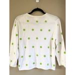 Ann Trinity Vintage polka dot vneck avocado green polka dot and white size M Size M Photo 1