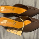 Seven7  Chocolate Brown Pointed Mules Photo 0