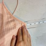 ZARA NWT Women's Gauzy Tie Waist Jumpsuit Pink Rose Small Minimalist Textured Photo 11