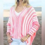 Wooden Ships  Beachcomber Top Cotton Pink‎ White Pullover Open Knit XS Sweater Photo 9