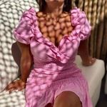 ZARA Smocked Pink Dress Photo 1