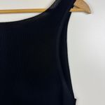 525 Ribbed Tank Midi Dress Large Black‎ Bodycon Casual Everyday Minimalist Chic Black Photo 2