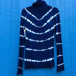 BP NWT Navy Tie Dye Ribbed Pullover Winter Boho Turtleneck Size Small Photo 4