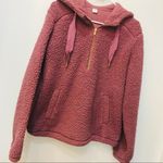 Old Navy  half zip womens sherpa purple hooded sz Medium Photo 3