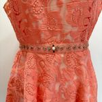 Ryu : ModCloth Melon Lace Sleeveless Illusion Neckline Party Dress w Rhinestones Photo 7