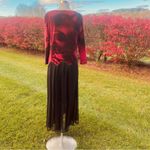 The Pyramid Collection red & black velvet Goth Dress Size L Photo 11