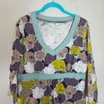 Boden Purple, Yellow, and White Floral Long Sleeve Dress Purple Size 10 Photo 2