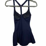 Ralph Lauren Lauren  8 navy skirted one piece suit. Photo 1