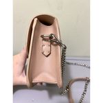 ZARA  TRF Light Pink Tan Crossbody Handbag Silver Chain Studded Purse Clutch Photo 7