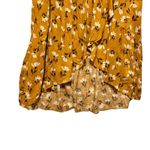 Sonoma  Women Skirt XL Mustard Floral Asymmetrical Wrap Boho Cottagecore Whimsy Photo 3