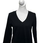 Pact Relaxed Slub Shirt Organic Cotton Top 3/4 Sleeves Black Womens Size S Photo 1