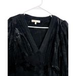 Love Shack Fancy Revaline Jacquard Ruffle Mini Dress Babydoll Black Floral Size 6 Photo 5