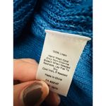 Talbots Woman Sweater Plus 2X Coastal Blue Open Front 100% Linen Cardigan Beach Photo 5