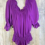 Allen B by Allen Schwartz Purple 2 Piece Cami & Sheer Top with Ruffles Size XL Photo 1