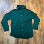 Cable & Gauge  Turtleneck Button‎ Back Sweater Hunter Green Women's XL Photo 1